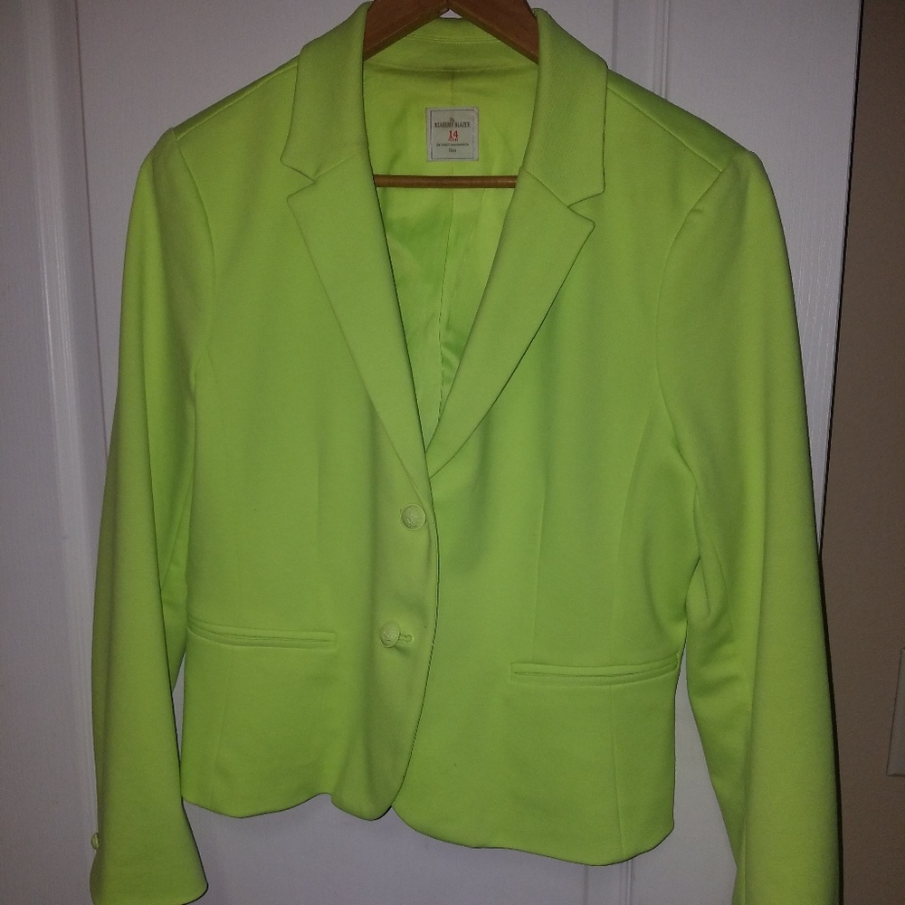 Trendy!!- GAP Neon Blazer, SZ14-Petite